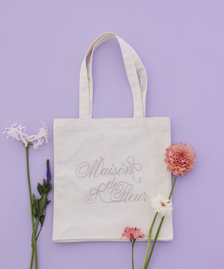 Maison de FLEUR「ブランドロゴ刺繍スクエアトートバッグ」|トートバッグ|