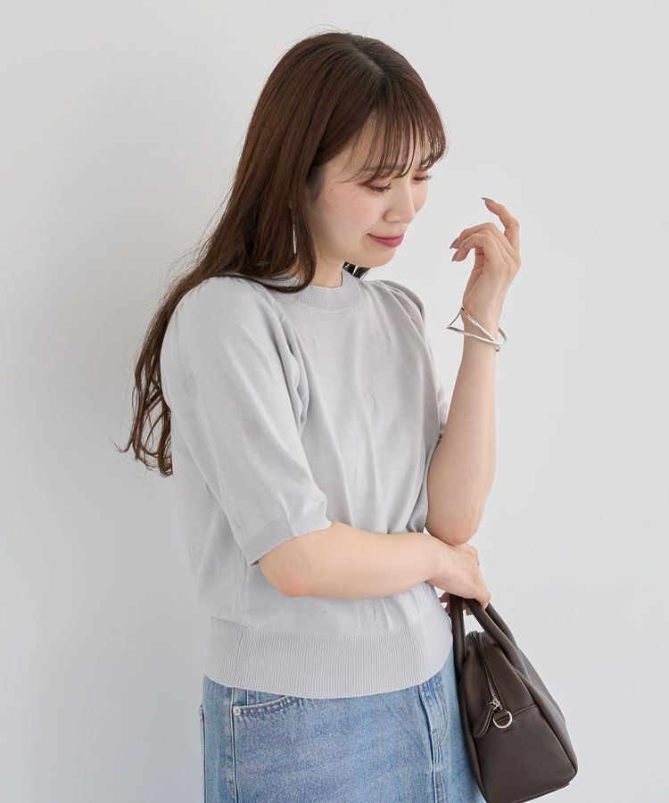 Green Parks「・swing by ハート柄クルーニット」|ニット・セーター|