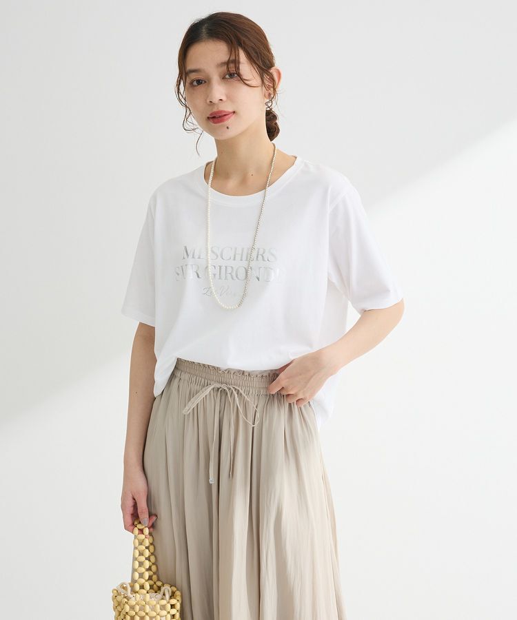 Green Parks「箔プリントフェミニンロゴTシャツ」|Tシャツ・カットソー|