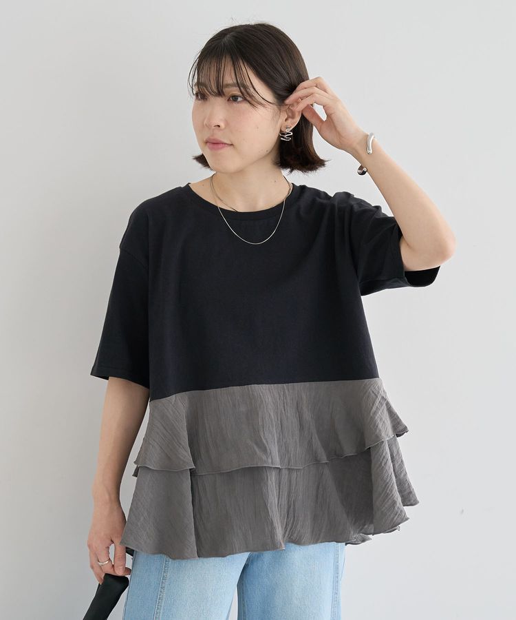 Green Parks「サテンティアードドッキングプルオーバー」|Tシャツ・カットソー|