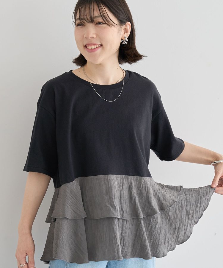 Green Parks「サテンティアードドッキングプルオーバー」|Tシャツ・カットソー|