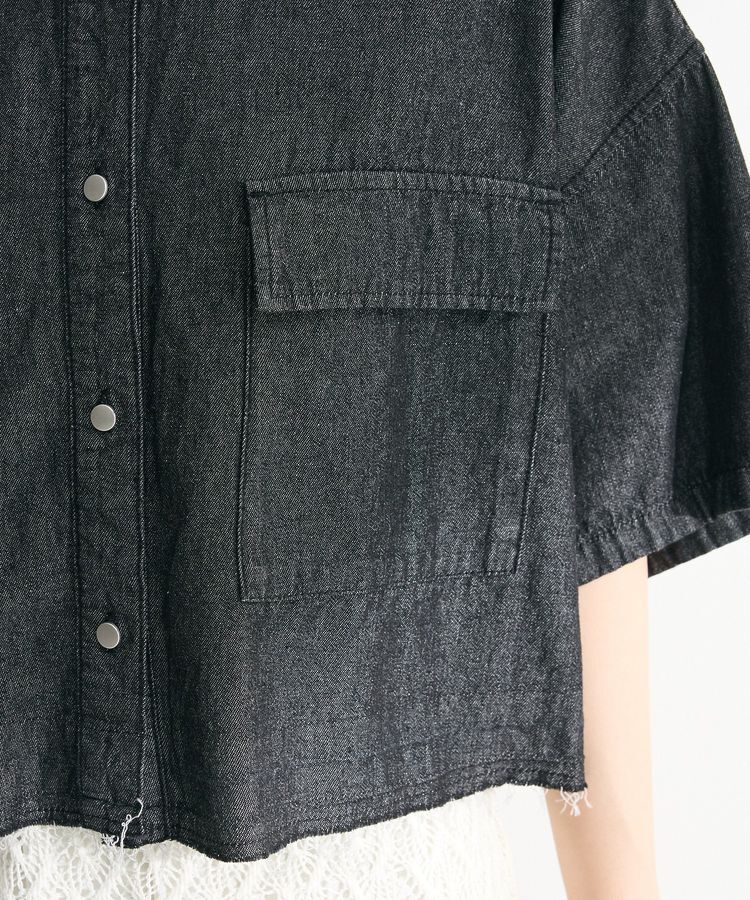 Green Parks「・ELENCARE DUE デニムショートシャツ」|シャツ・ブラウス|