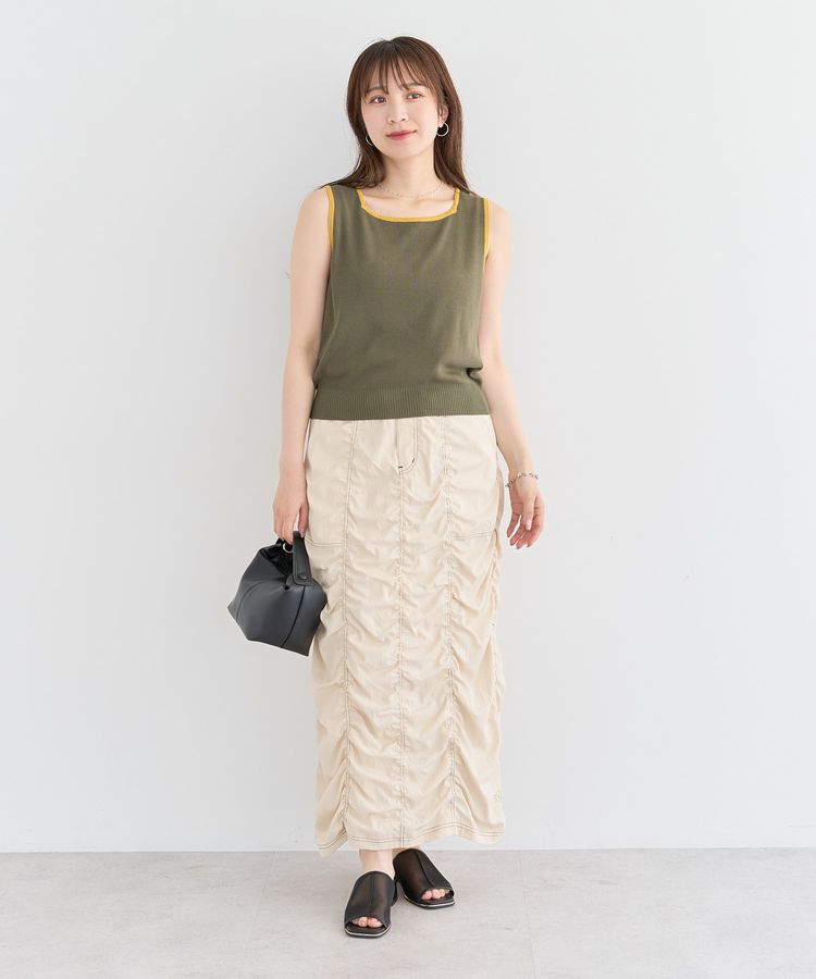 Green Parks「・ELENCARE DUE バイカラーニットタンク」|キャミソール|