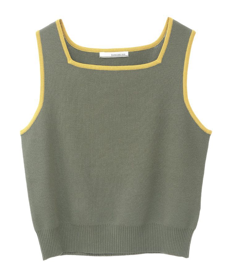 Green Parks「・ELENCARE DUE バイカラーニットタンク」|キャミソール|