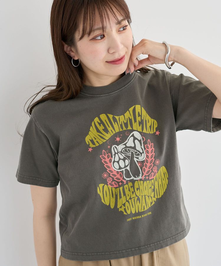 Green Parks「・DOUBLE FLAGS ヴィンテージライクプリントT」|Tシャツ・カットソー|