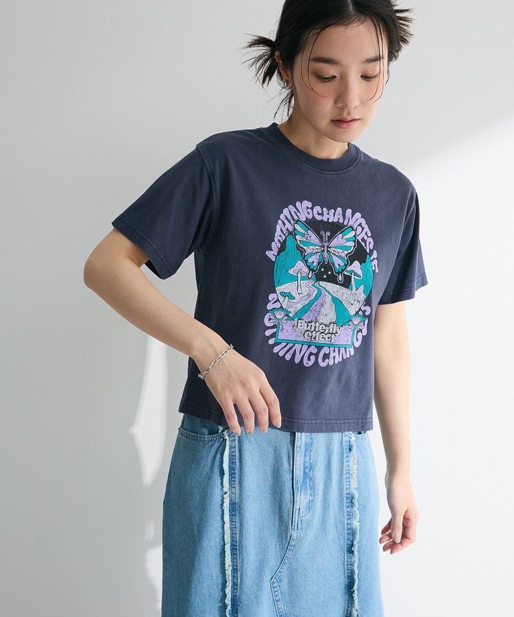 Green Parks「・DOUBLE FLAGS ヴィンテージライクプリントT」|Tシャツ・カットソー|