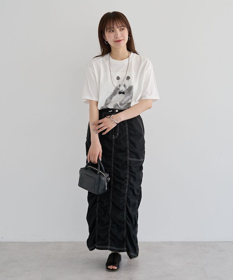 Green Parks「・SUGAR SPOON 配色stギャザースカート」|タイト|