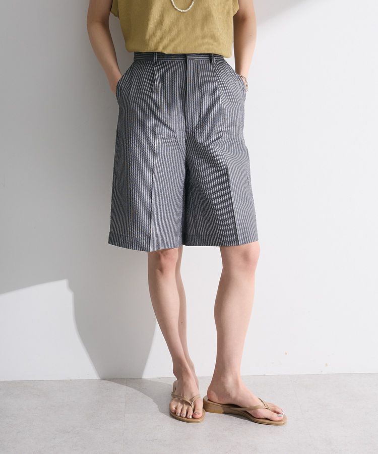 Green Parks「・ELENCARE DUE ストライプショートパンツ」|その他|Black