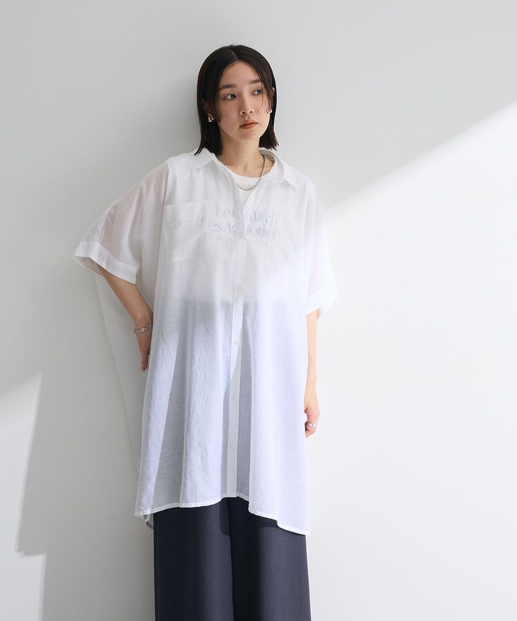 Green Parks「インド綿 ボイルポンチョチュニック」|チュニック|Off White