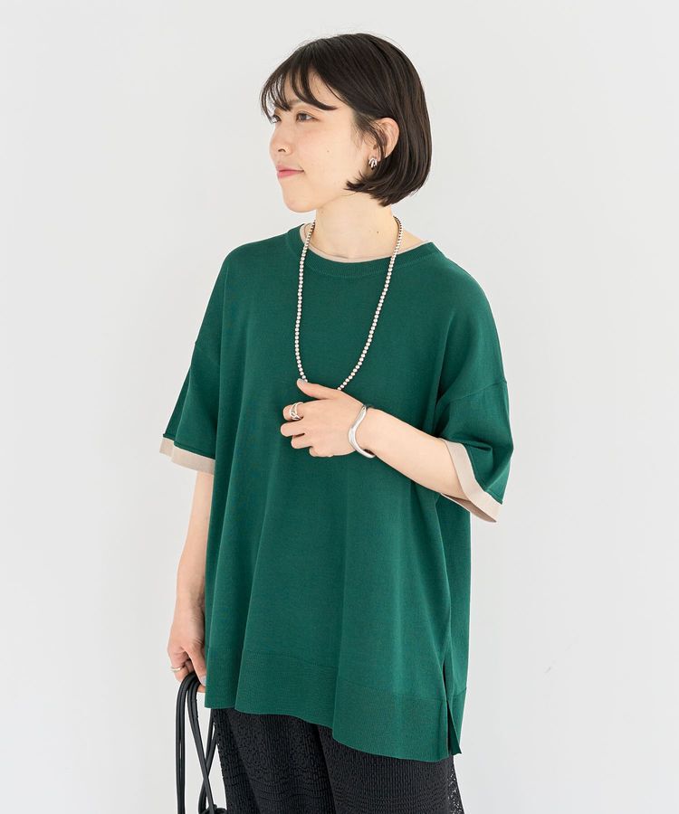 Green Parks「冷やっとすずやかレイヤーニットプルオーバー」|ニット・セーター|