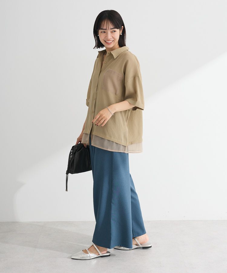Green Parks「裾レイヤードショートスリーブシャツⅡ」|シャツ・ブラウス|