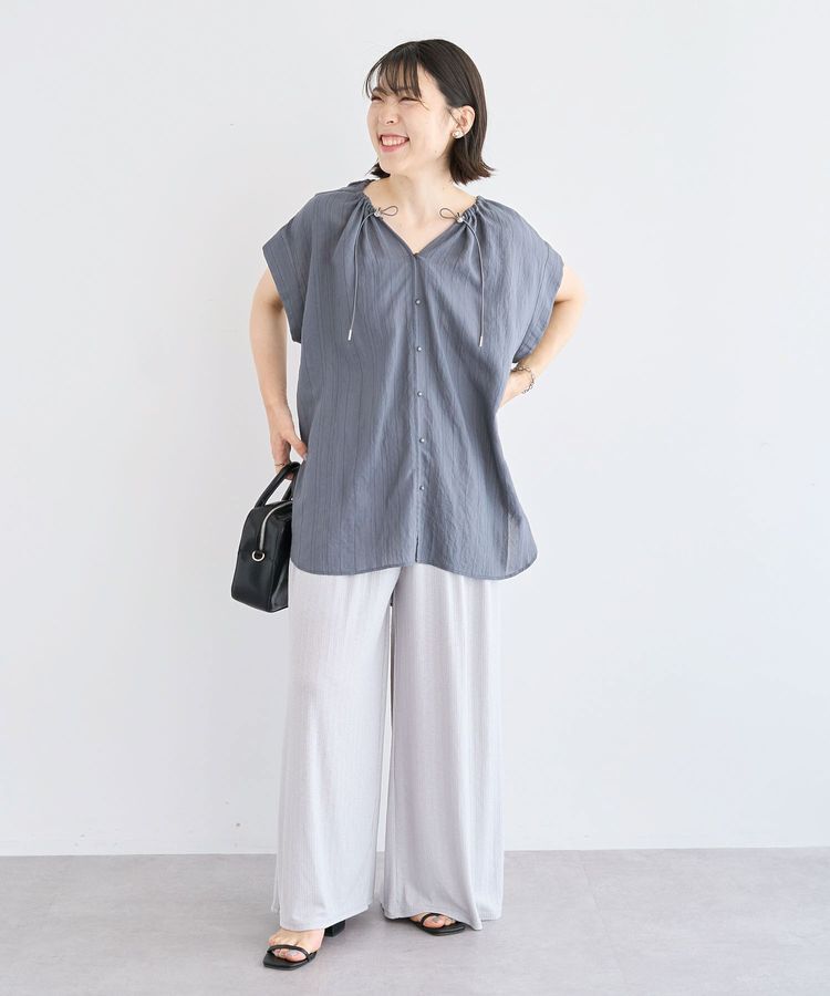 Green Parks「ドロストネックフレンチスリーブブラウス」|シャツ・ブラウス|