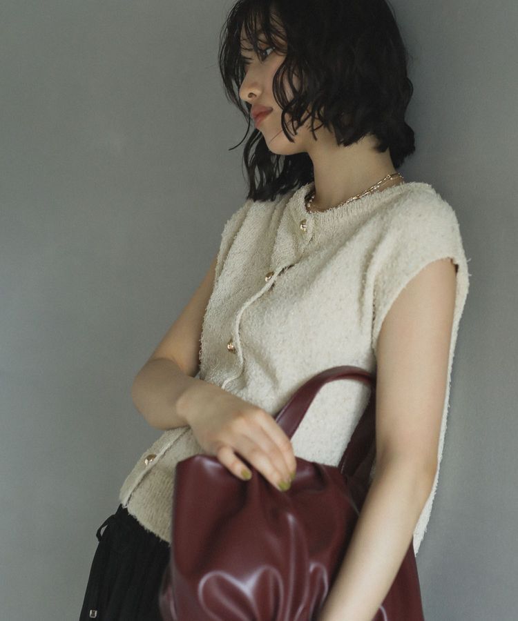 Green Parks「ツィード風金釦ニットベスト」|ベスト・ジレ|