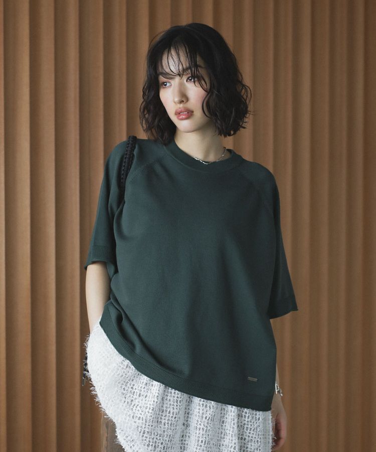 Green Parks「トレーナー風ニットプルオーバー」|ニット・セーター|Green