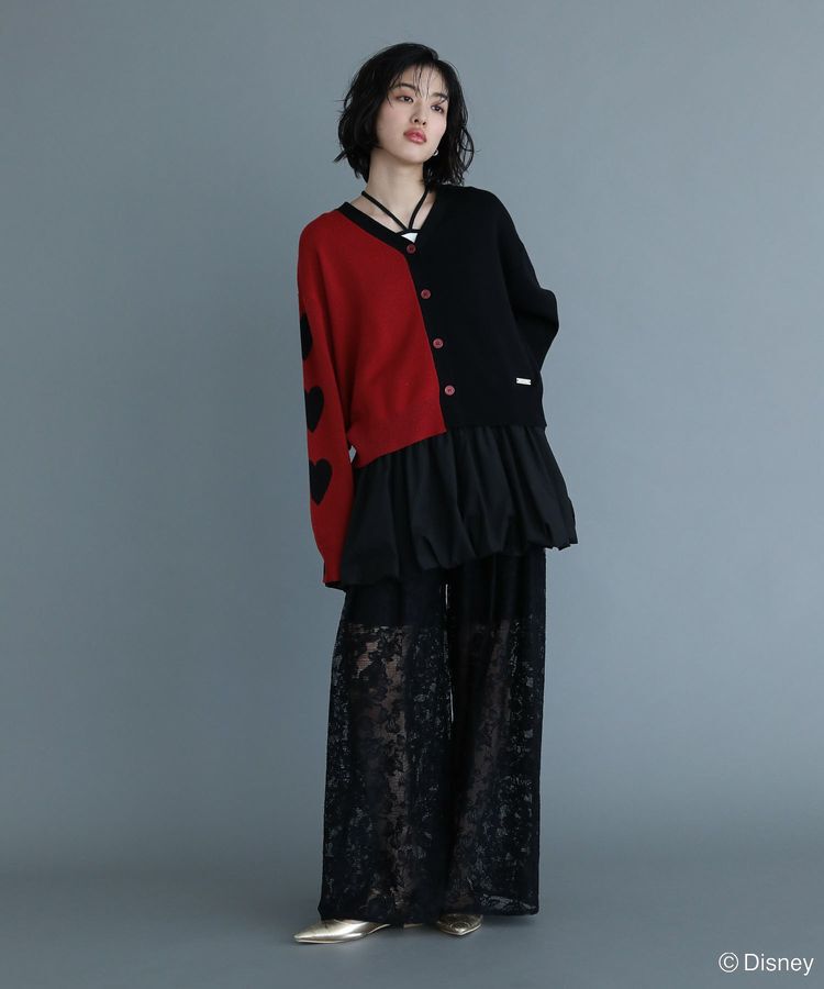 Green Parks「VILLAINS/アシンメトリーニットカーディガン」|カーディガン|