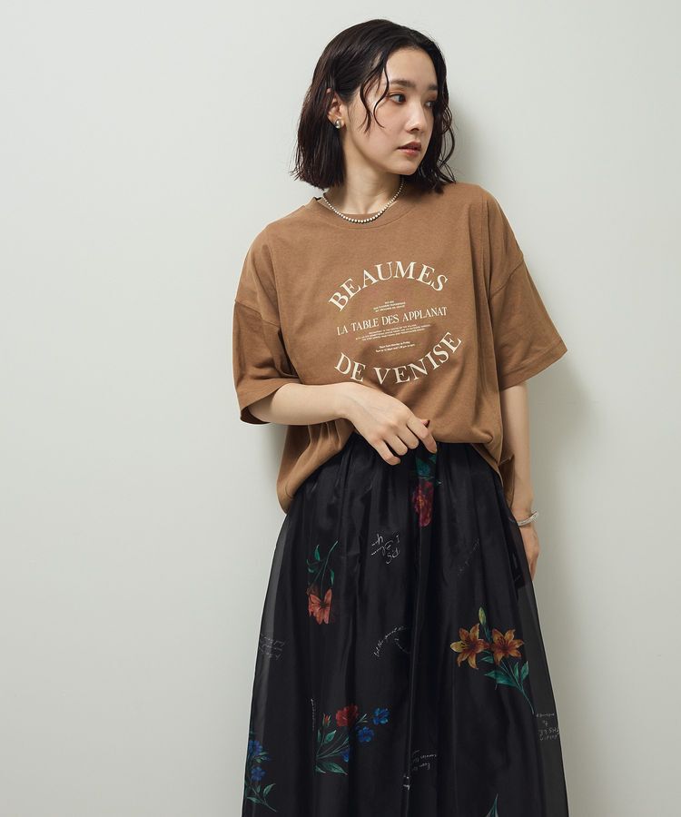 Green Parks「アソートロゴ切替Tシャツ」|Tシャツ・カットソー|Brown