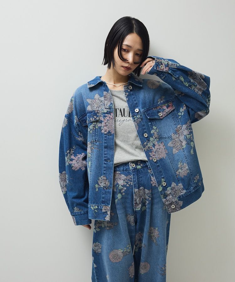 Green Parks「・SUGAR SPOON フラワーptオーバーGジャン」|テーラードジャケット|Indigo