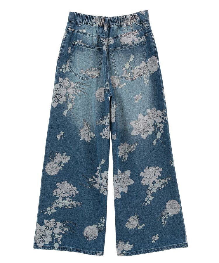 Green Parks「・SUGAR SPOON フラワーptデニムパンツ」|デニム|