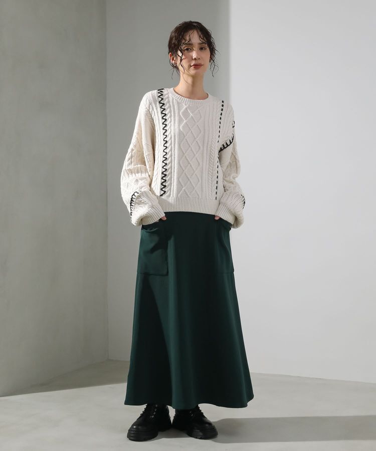 Green Parks「・ELENCARE DUE ハンドステッチケーブルニット」|ニット・セーター|