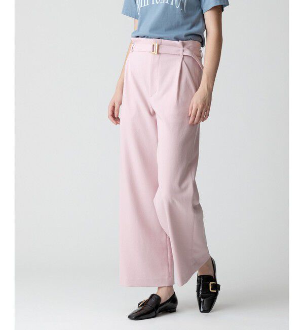 allureville「ウールライクフランネルヨークレスパンツ」|サルエル|