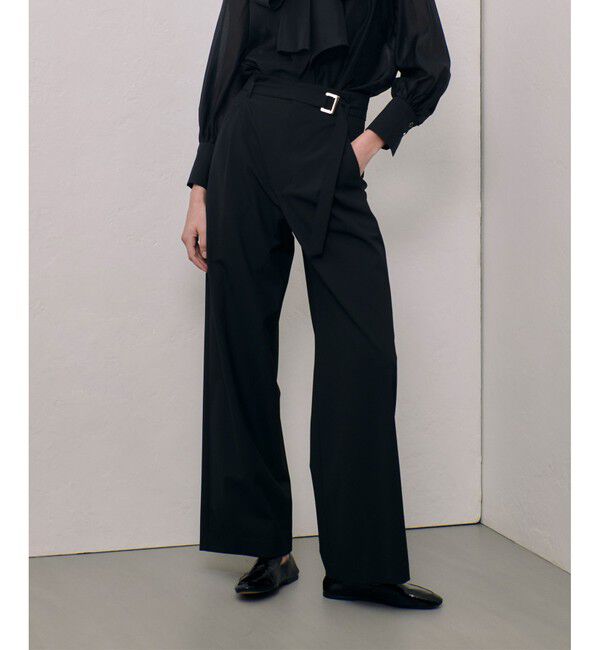 allureville「ウールライクフランネルヨークレスパンツ」|サルエル|