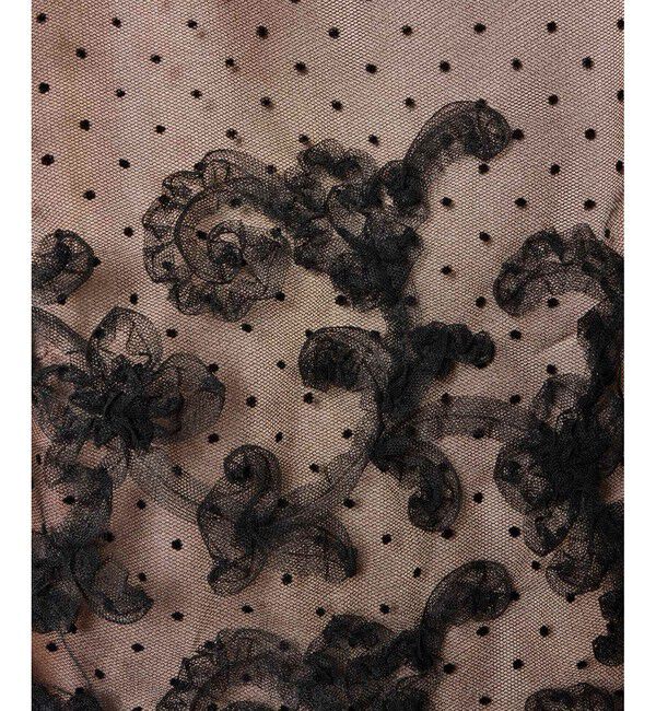 LOULOU WILLOUGHBY「【LOULOU WILLOUGHBY】ドットフラワーシシュウノースリワンピース」|ワンピース|