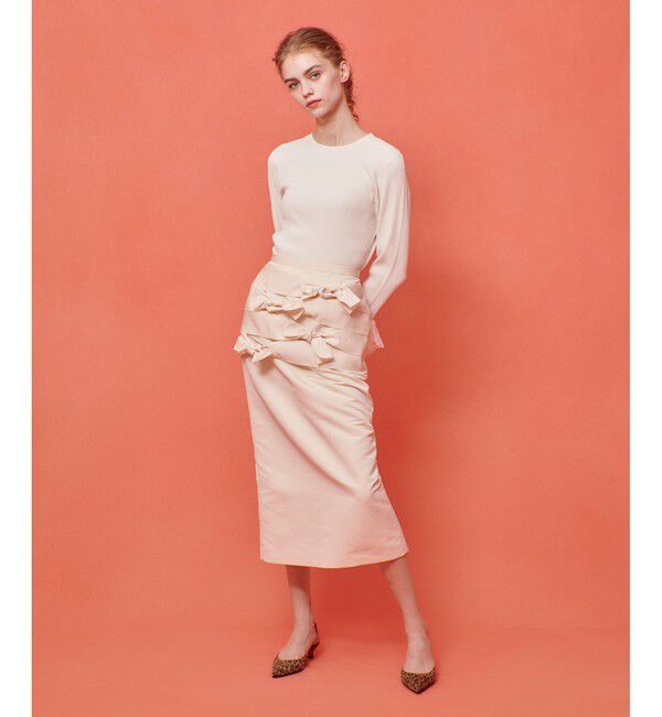 LOULOU WILLOUGHBY「【LOULOU WILLOUGHBY】スリーブヘムレースプルオーバー」|ニット・セーター|