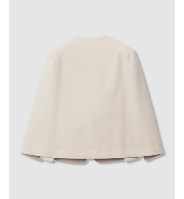 LOULOU WILLOUGHBY「【LOULOU WILLOUGHBY】ビーバーケープジャケット」|ノーカラージャケット|