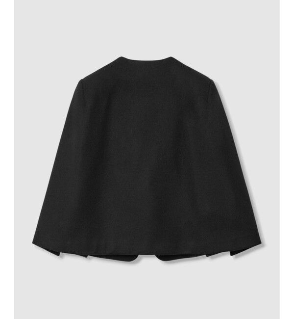 LOULOU WILLOUGHBY「【LOULOU WILLOUGHBY】ビーバーケープジャケット」|ノーカラージャケット|