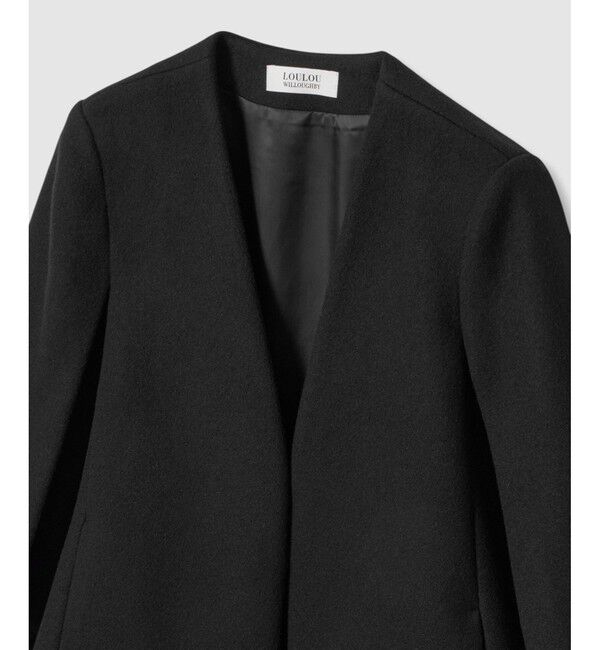 LOULOU WILLOUGHBY「【LOULOU WILLOUGHBY】ビーバーケープジャケット」|ノーカラージャケット|