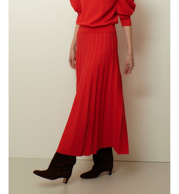 allureville「ソウバリシアーコンビプリーツスカート」|スカート|