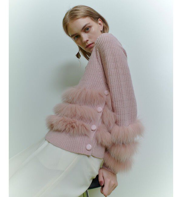 LOULOU WILLOUGHBY「【LOULOU WILLOUGHBY】フォックスファートリミングプルオーバー」|ニット・セーター|