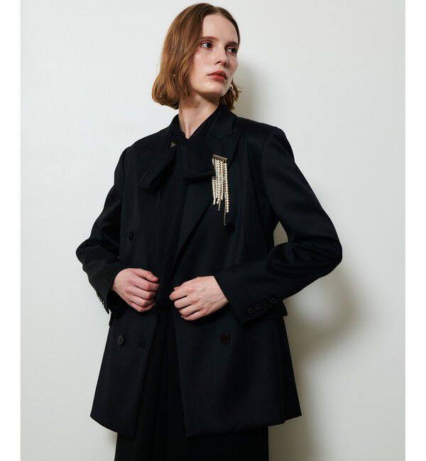 allureville「バックタックダブルブレストジャケット」|テーラードジャケット|