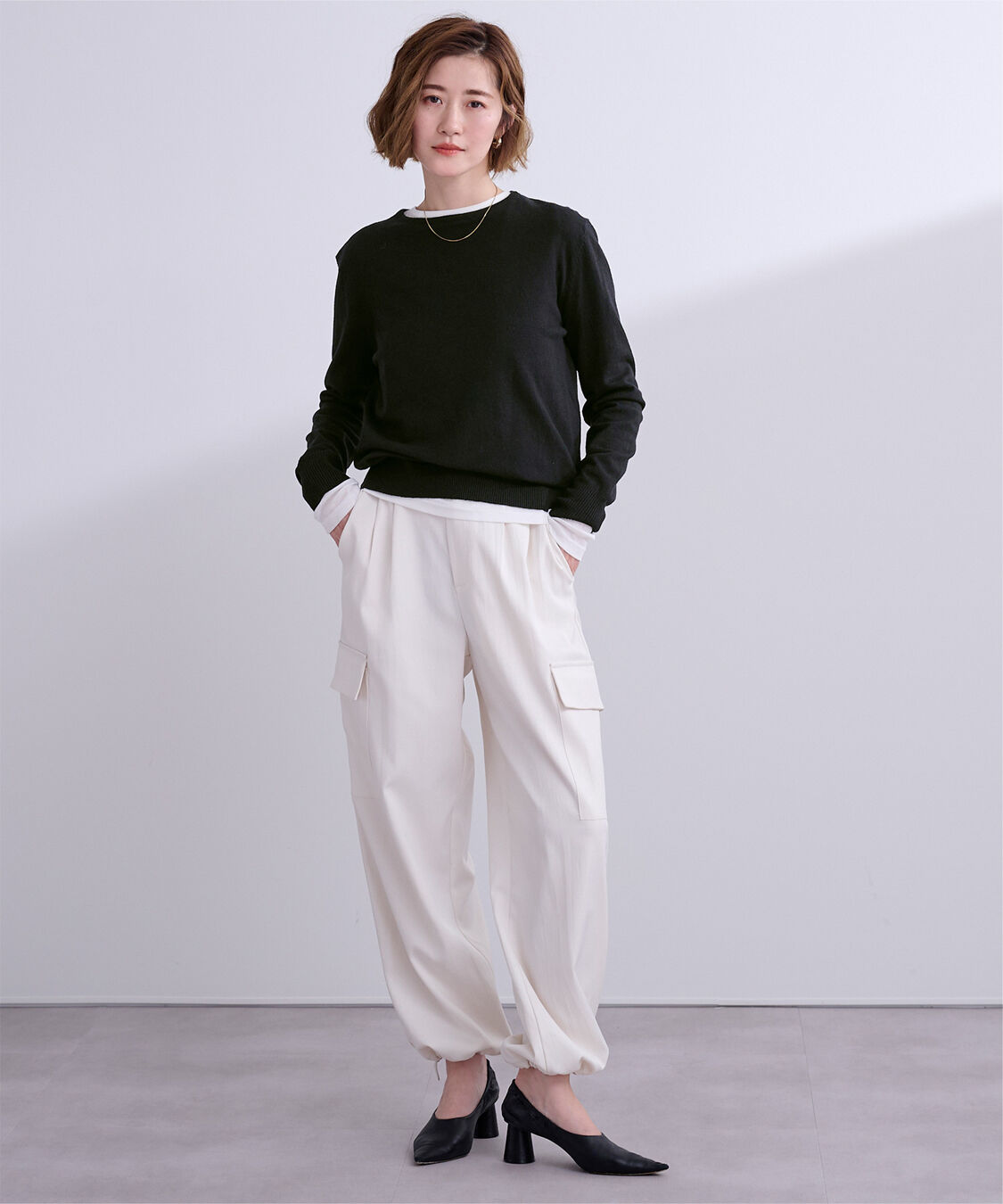 ur's「カシミヤタッチクルーネックニットトップス」|ニット・セーター|