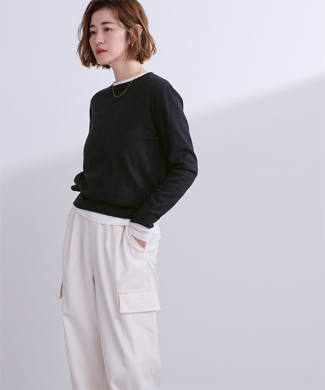 ur's「カシミヤタッチクルーネックニットトップス」|ニット・セーター|