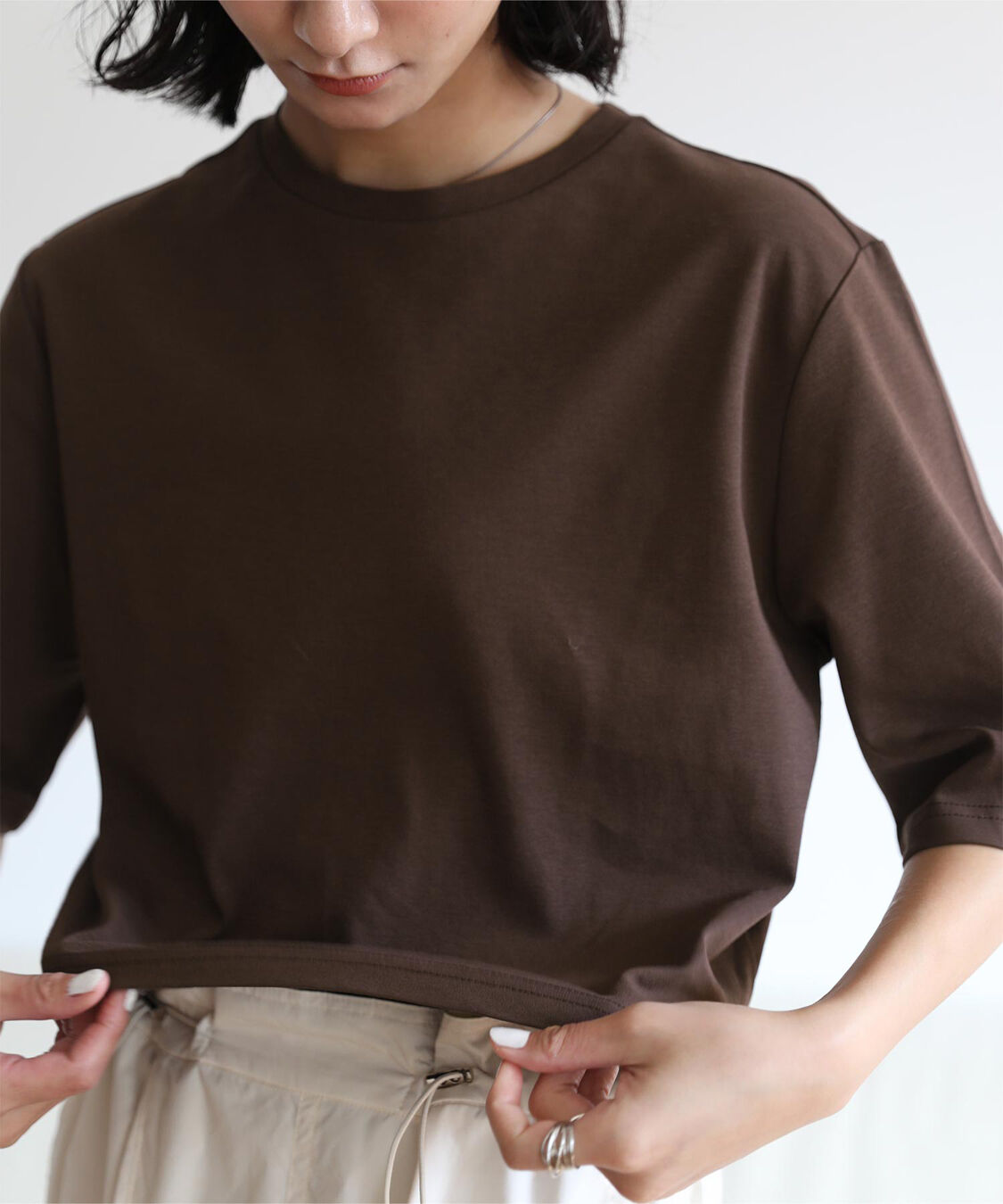 ur's「汗染み防止クロップドTシャツ」|Tシャツ・カットソー|