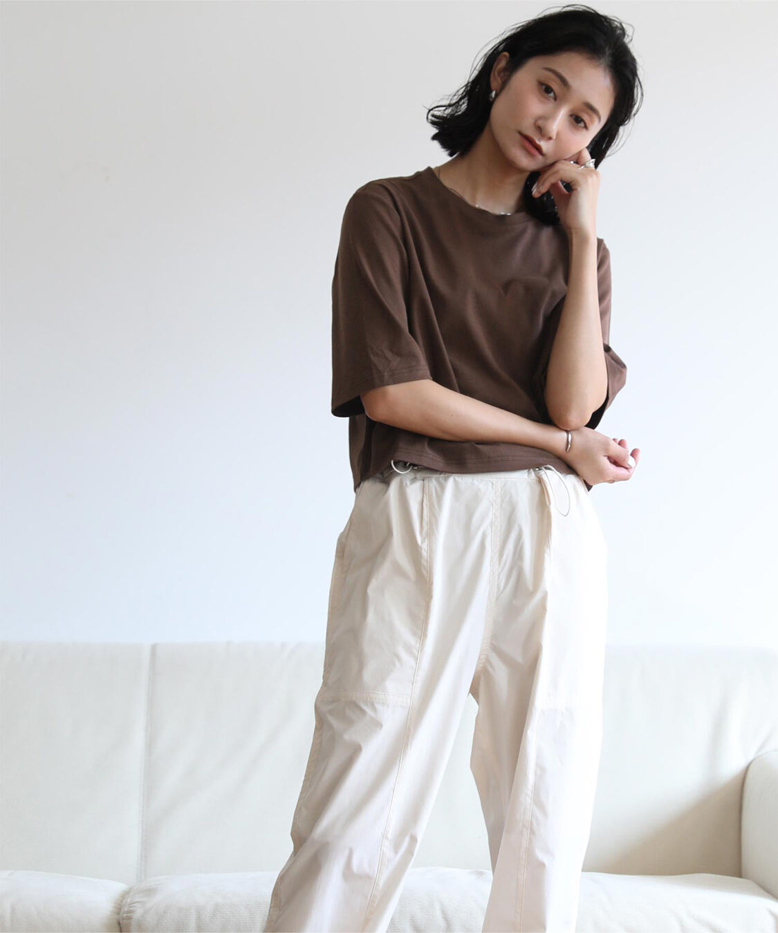 ur's「汗染み防止クロップドTシャツ」|Tシャツ・カットソー|