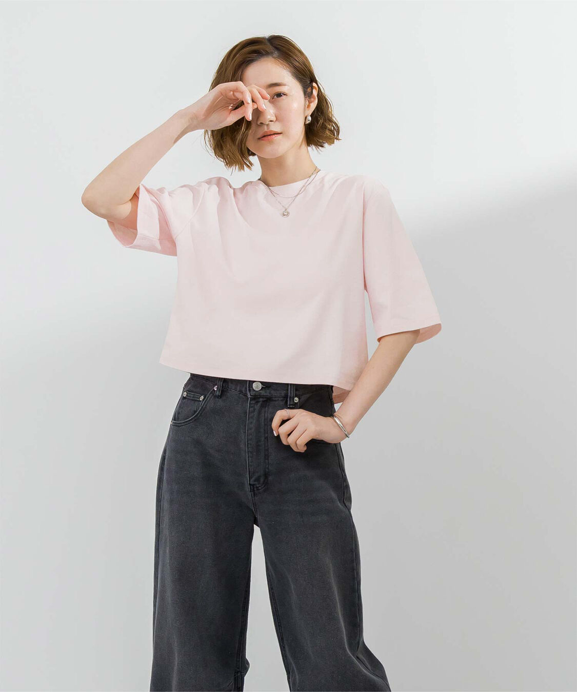 ur's「汗染み防止クロップドTシャツ」|Tシャツ・カットソー|