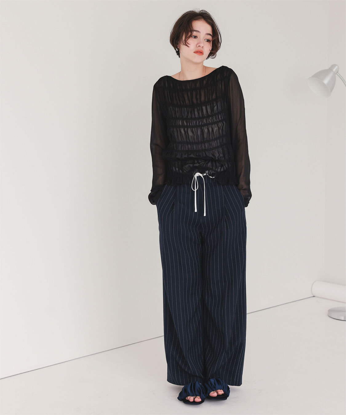 titivate「シアー楊柳シャーリングブラウス」|シャツ・ブラウス|