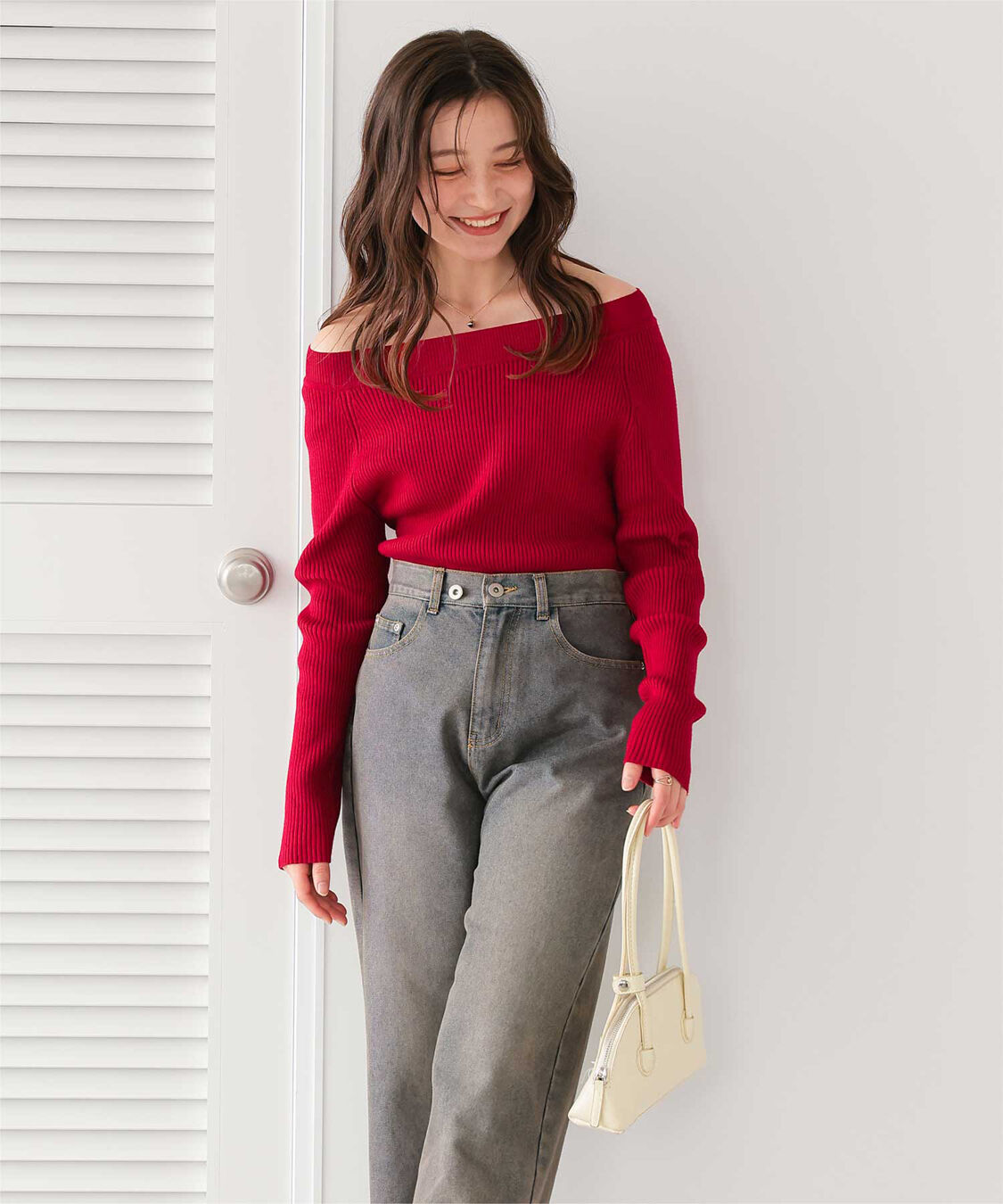 titivate「ウォッシャブルボートネックニット」|ニット・セーター|