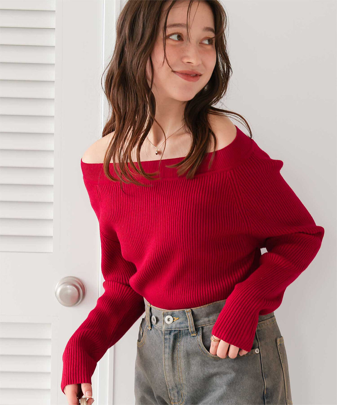 titivate「ウォッシャブルボートネックニット」|ニット・セーター|