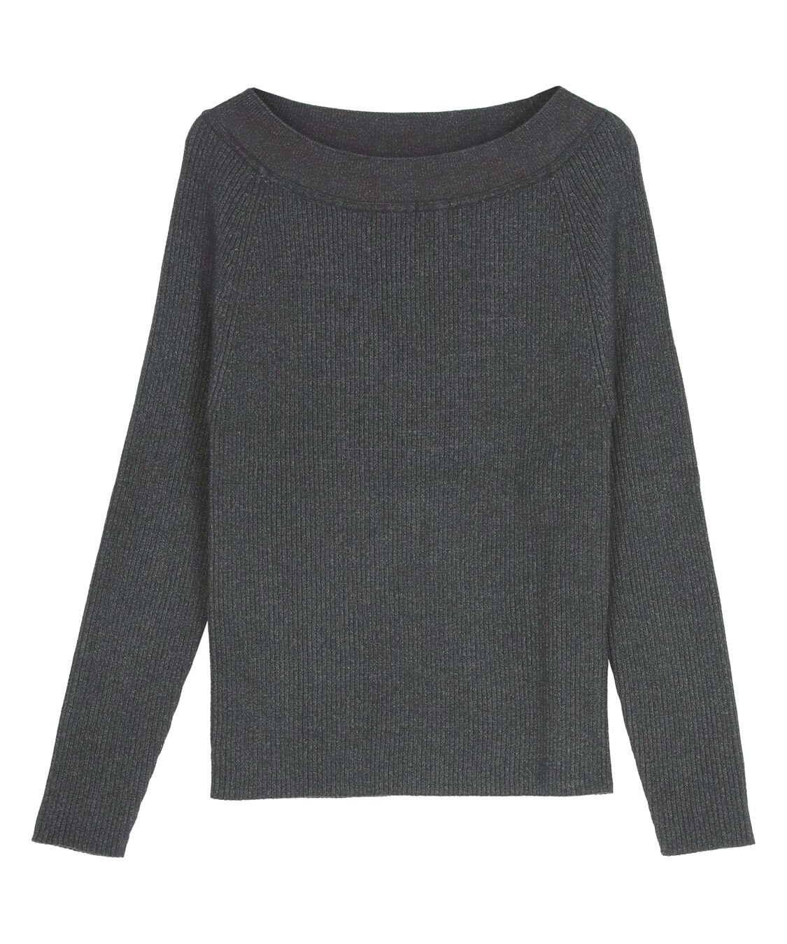titivate「ウォッシャブルボートネックニット」|ニット・セーター|チャコール