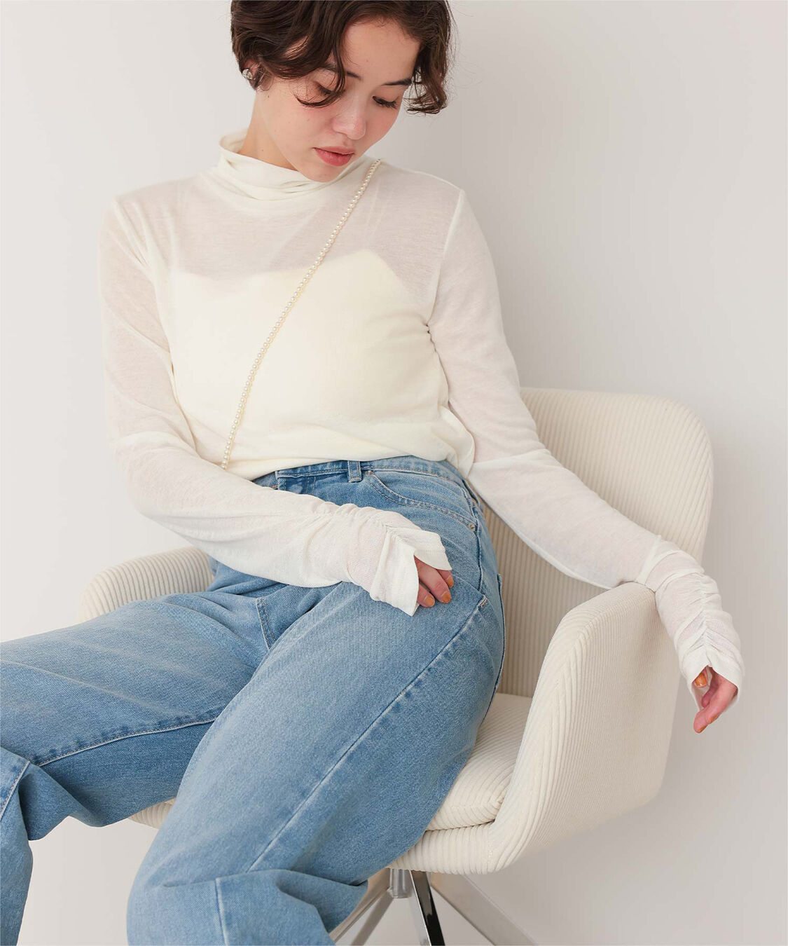 titivate「着心地抜群シアーハイネックトップス」|Tシャツ・カットソー|