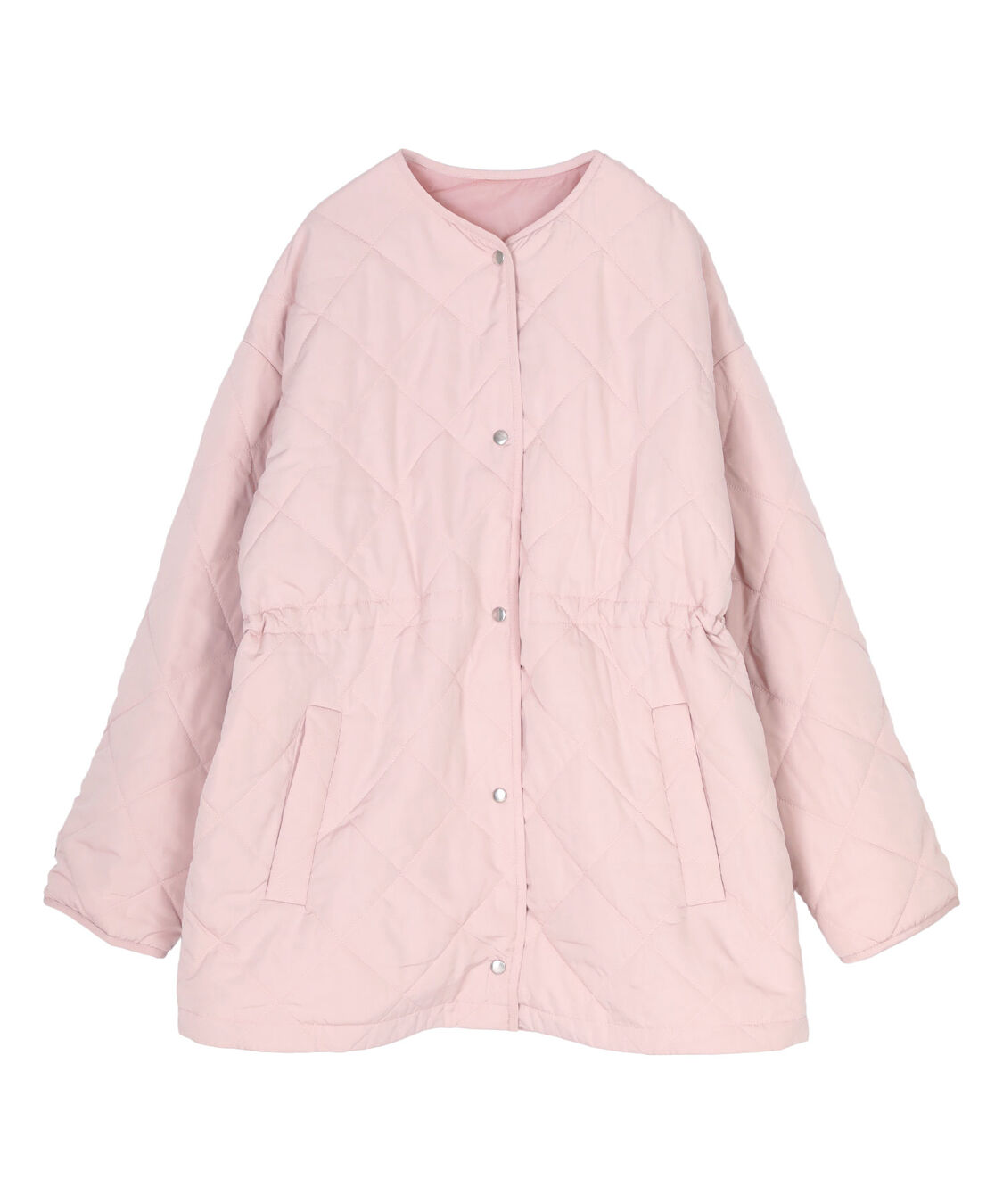 titivate「ウエストドローストリングキルティングジャケット」|ノーカラージャケット|