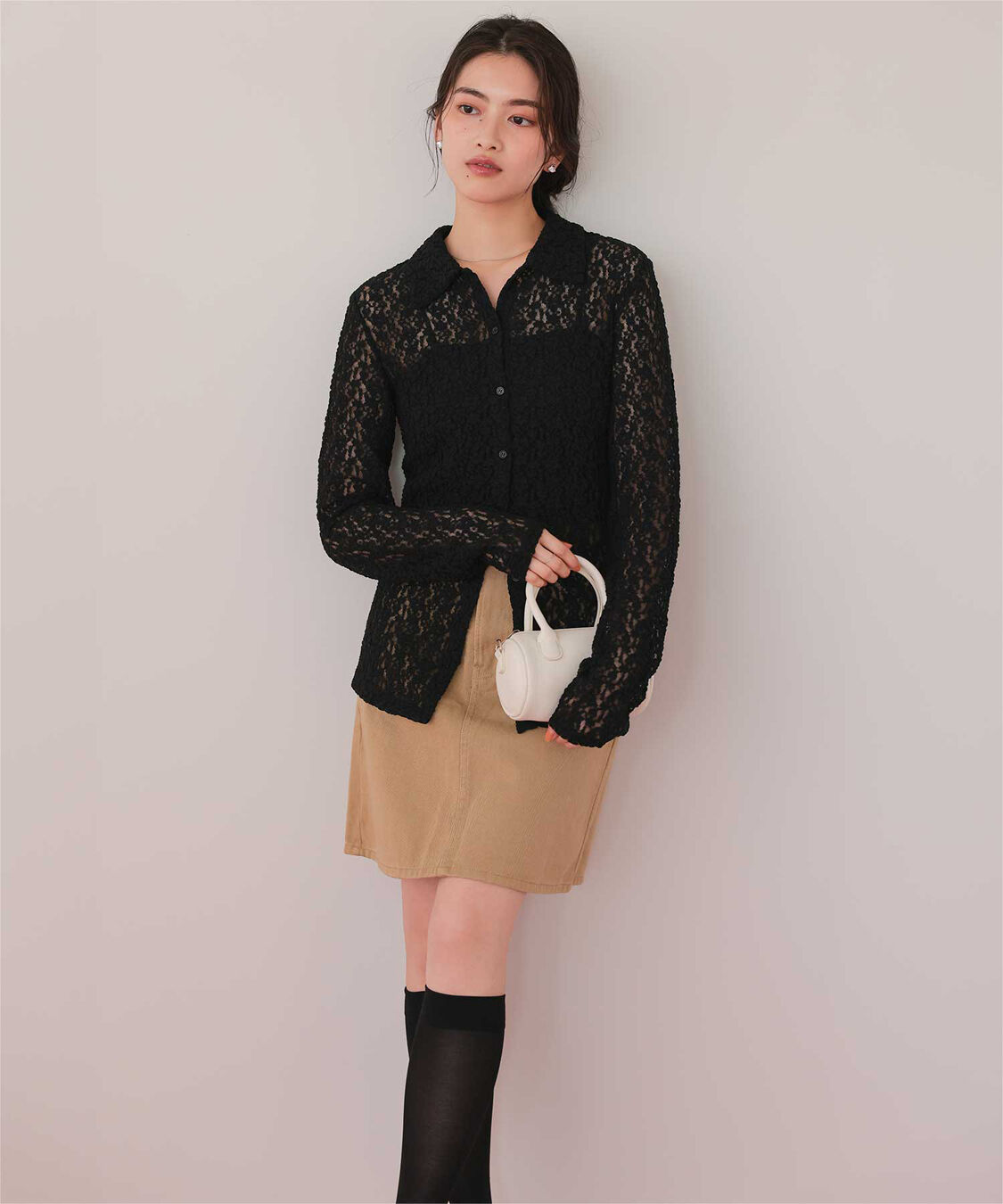 titivate「レースコンパクトシャツ」|シャツ・ブラウス|