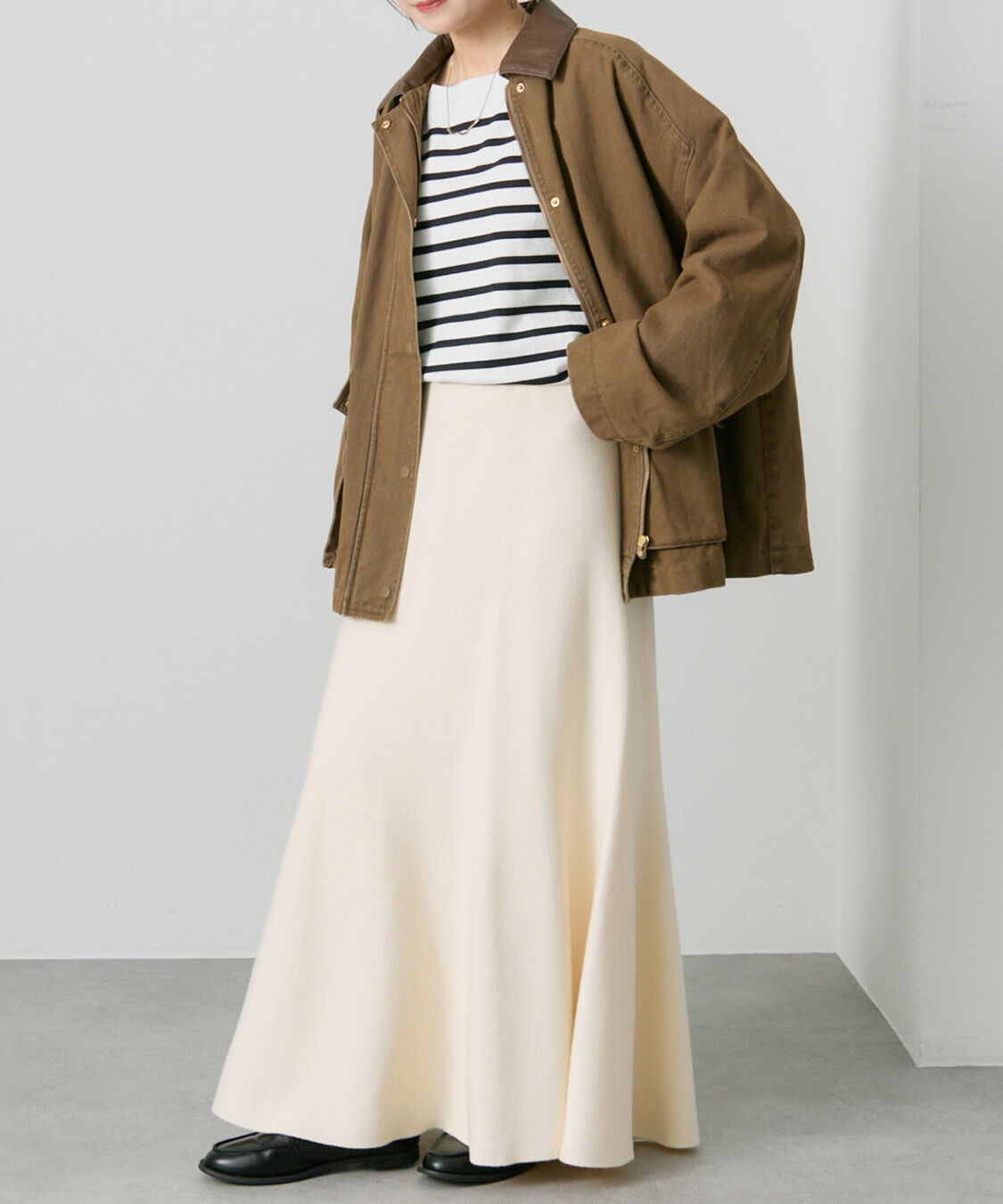  「【新色追加/リバイバル】ミラノリブニットスカート」|スカート|