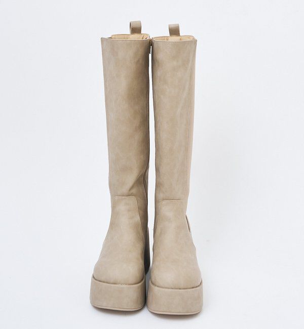  「【マイナス3キロ見え/SNSで話題】厚底サイドゴアロングブーツ」|その他|