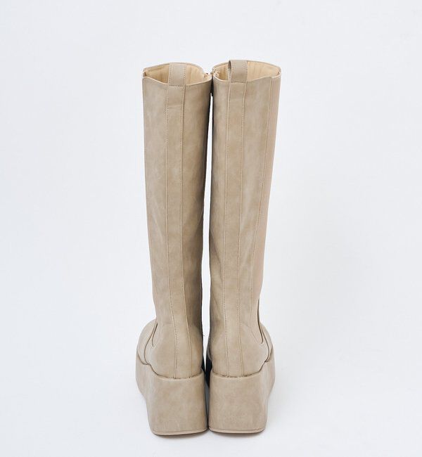  「【マイナス3キロ見え/SNSで話題】厚底サイドゴアロングブーツ」|その他|