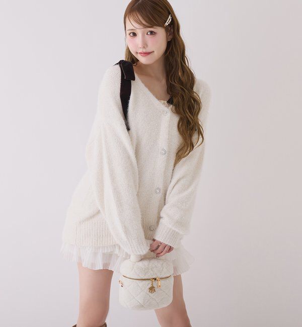  「ベロアモールカーデ」|ニット・セーター|