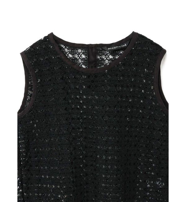 mizuiro ind「mizuiro ind レースクルーネックベスト」|ベスト・ジレ|